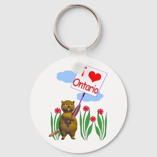 カナディアンビーバーラブオンタリオ キーホルダー (正面)