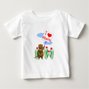 カナディアンビーバーラブスアルバータ ベビーTシャツ