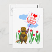 カナディアンビーバーラブスプリンスエドワード島 ポストカード (正面/裏面)