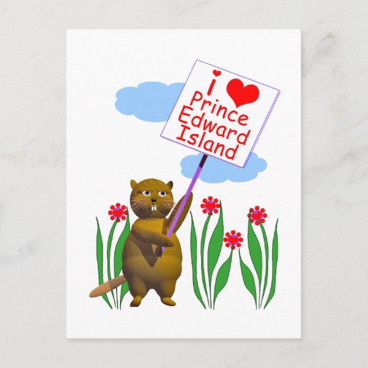カナディアンビーバーラブスプリンスエドワード島 ポストカード (正面)