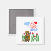 カナディアンビーバーラブスプリンスエドワード島 マグネット (正面/裏面)