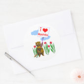 カナディアンビーバーラブマニトバ ラウンドシール (封筒)