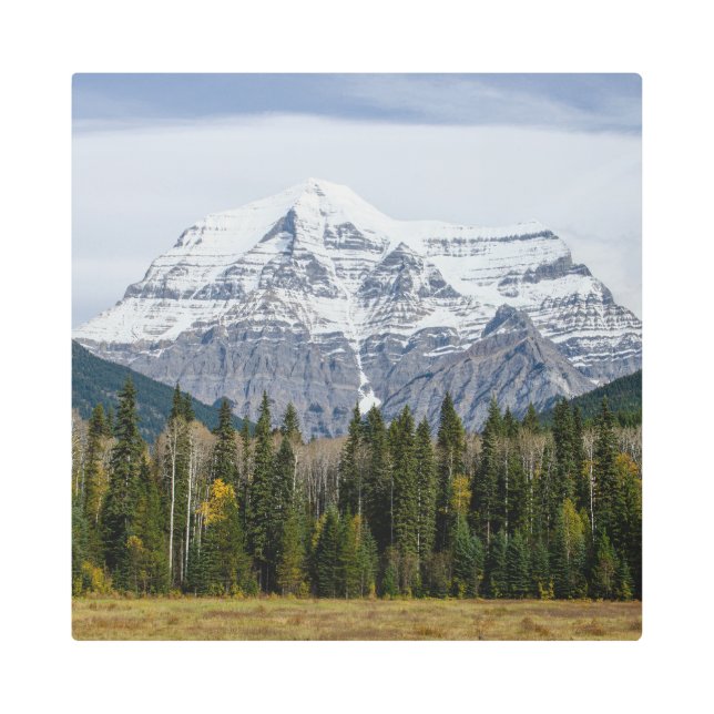 カナディアンマウンテンアドベンチャー、山ロブソン メタルプリント (正面)