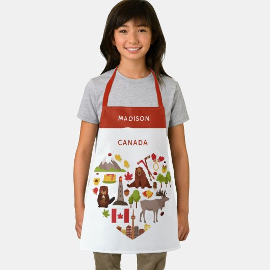 カナディアンラブ名前をカスタムする エプロン (インサイチュ)