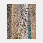 カナディアンロッキーズワピティ（エルク） フリースブランケット (正面)