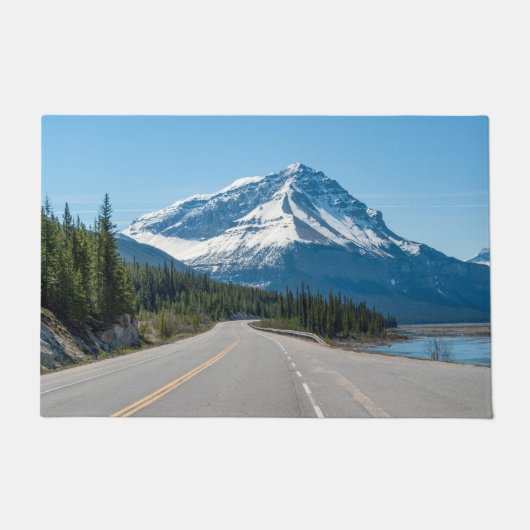 カナディアンロッキー – アイスフィールドパークウェイハイウェイ93 ドアマット (正面)