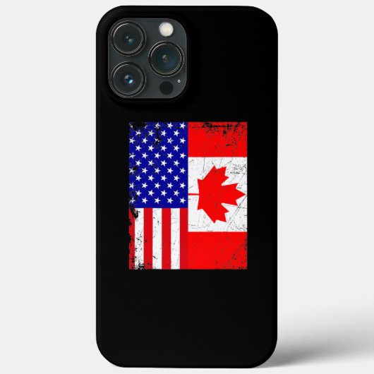 カナディアン・アメリカン米国カナダ国旗7月4日  Case-Mate iPhoneケース (裏面)