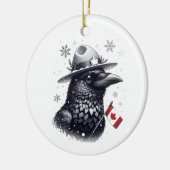 カナディアン・ウィンター・レイブン セラミックオーナメント (左)