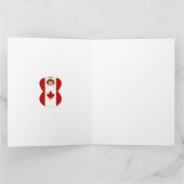 カナディアン・エンジェル・クリスマスパーソナライズされた国旗 カード (内部)