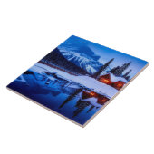 カナディアン・サンセット、夕暮れ時の風景の写真、 タイル (側面)