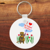 カナディアン・ビーバー、ユーコンが大好き キーホルダー (正面)