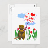 カナディアン・ビーバー、ユーコンが大好き ポストカード (正面/裏面)