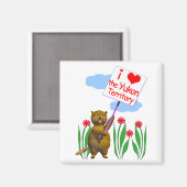 カナディアン・ビーバー、ユーコンが大好き マグネット (正面/裏面)