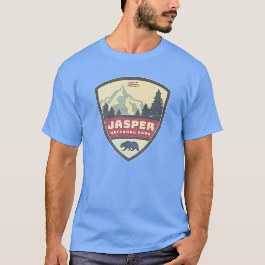 カナディアン・ロッキー ジャスパー国立公園のギフトとお土産 Tシャツ (正面)
