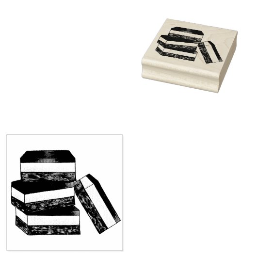 カナディアンNanaimoバーBCカナダベーカリーデザートフード ラバースタンプ (押印)