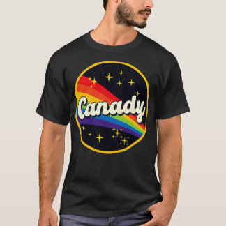 カナディレインボーイン宇宙ヴィンテージスタイル Tシャツ