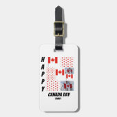 カナパーソナライズされたダデー9フォトコラージュ荷物 ラゲッジタグ (正面縦)