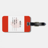 カナパーソナライズされたダラゲッジタグ国旗 ラゲッジタグ (裏面横)