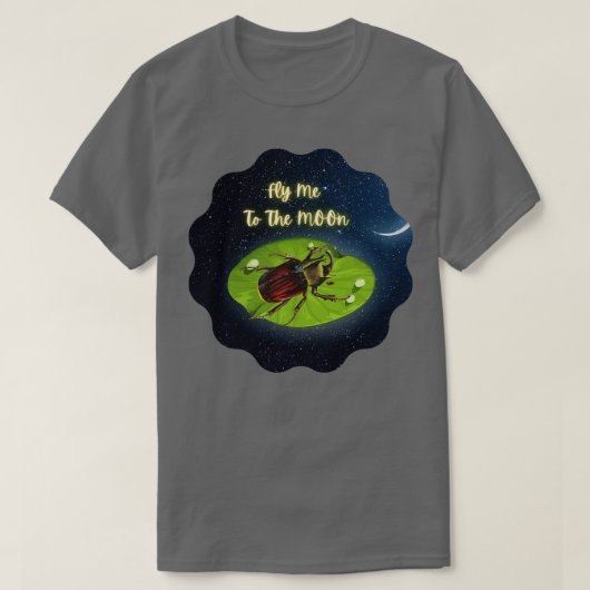 カナブンが私を月まで飛ばす Tシャツ (デザイン正面)