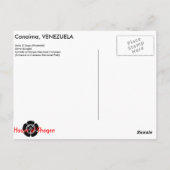 カナマ，ベネズエラ ポストカード (裏面)