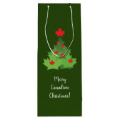 カナメリーダメイプルリーフ国旗のクリスマス ワインギフトバッグ (裏面)