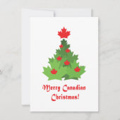 カナメリーダ国旗のカエデの葉クリスマスツリー シーズンカード (正面)