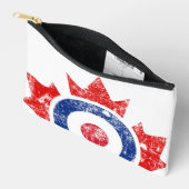 カナモダンダカーリングホッケー目標グランジ氷 アクセサリーポーチ (見開き)