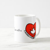カナユニークディアンギフト名前をカスタムするカナダハート コーヒーマグカップ (正面右)