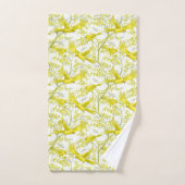 カナリアの黄色い鳥 バスタオルセット (ハンドタオル)