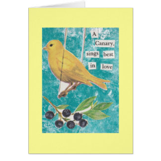 カナリアは、愛のベストを歌います