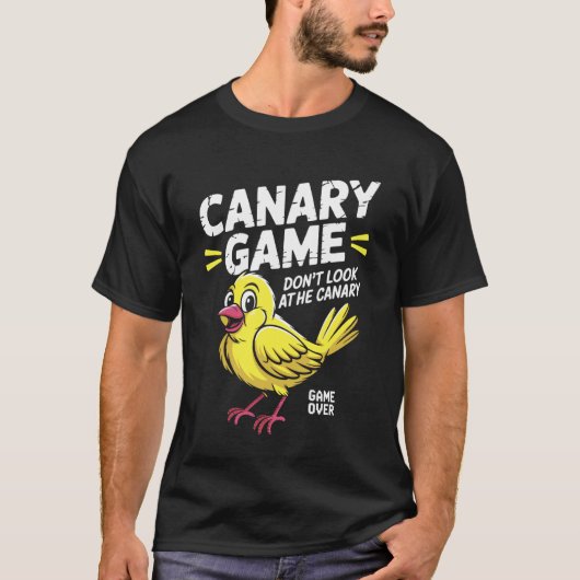 カナリアゲーム面白い Tシャツ (正面)