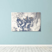 カナリア島の地域の雲の渦 キャンバスプリント (インサイチュ (ウッドフロア))