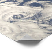 カナリア島の地域の雲の渦 ポスター (角)