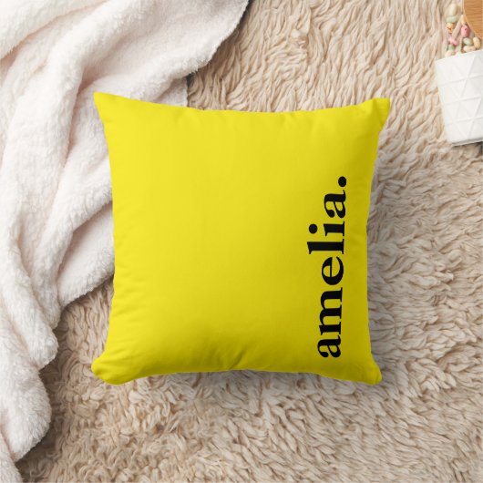 カナリア無地のイエロエレガントカラー名 クッション (ブランケット)