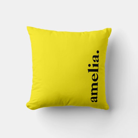 カナリア無地のイエロエレガントカラー名 クッション (正面)