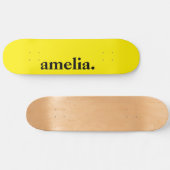 カナリア無地のイエロエレガントカラー名 スケートボード (横)