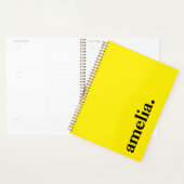カナリア無地のイエロエレガントカラー名 プランナー手帳 (ディスプレー)