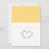 カナリア結婚式招待状 招待状 (裏面)