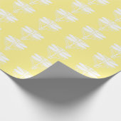 カナリア色の芸術および技術のトンボ ラッピングペーパー (角)