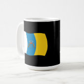 カナリア諸島の旗マグ コーヒーマグカップ (正面左)