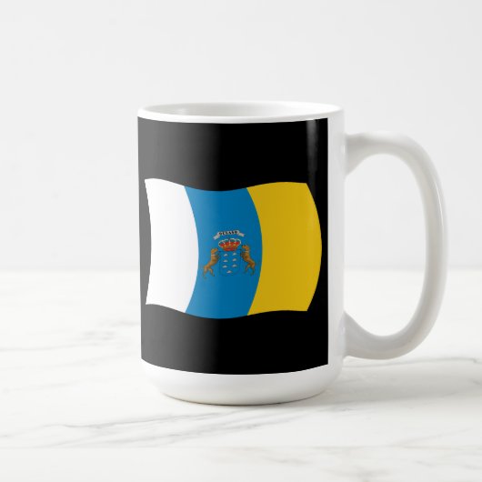 カナリア諸島の旗マグ コーヒーマグカップ (右)