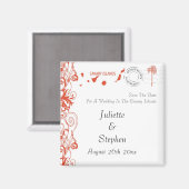 カナリア諸島の結婚式の日付を保存 マグネット (正面/裏面)