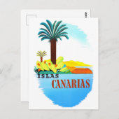 カナリア諸島スペインのヴィンテージ旅行 ポストカード (正面/裏面)