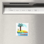 カナリア諸島スペインのヴィンテージ旅行 マグネット (インサイチュ (食洗機))