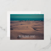 カナリア諸島マスパロマスの砂丘 箔シーズンポストカード (正面/裏面)