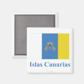カナリア諸島国旗の名前スペインの: マグネット (正面/裏面)