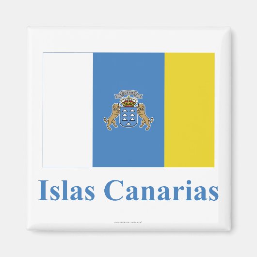 カナリア諸島国旗の名前スペインの: マグネット (正面)