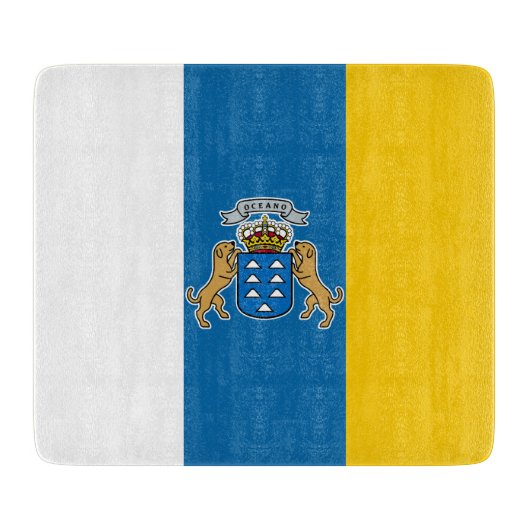 カナリア諸島国旗（カナリア諸島） （カナリア、スペイン） カッティングボード (正面)