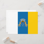 カナリア諸島国旗（カナリア諸島） （カナリア、スペイン） カード (正面/裏面インサイチュ)