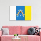 カナリア諸島国旗（カナリア諸島） （カナリア、スペイン） キャンバスプリント (インサイチュ (リビング))